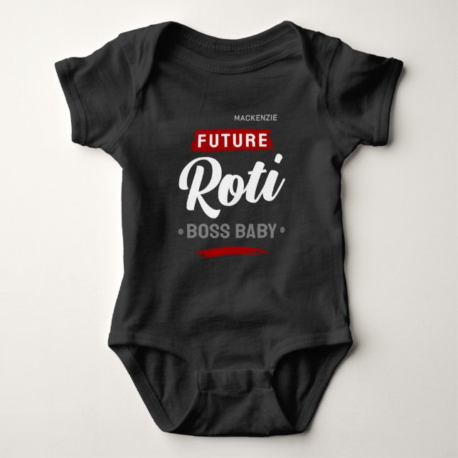 Zukünftiger Roti Boss Baby Dark Strampler (Vorderseite)