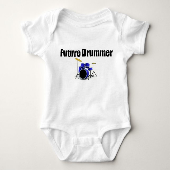 Zukünftiger Schlagzeuger Baby Strampler (Vorderseite)