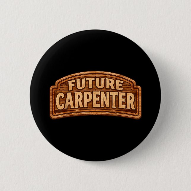 Zukünftiger Schreiner Holzarbeiter Kind Kinder Tis Button (Vorderseite)