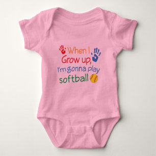 Zukünftiger Softball-Spieler Baby Strampler