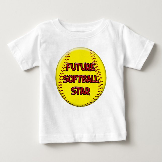 Zukünftiger Softball-Stern Baby T-shirt (Vorderseite)