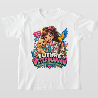 Zukünftiger Tierarzt Kinder Tierliebhaber T-Shirt