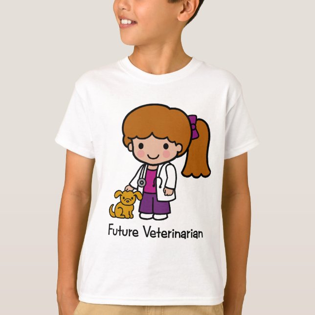 Zukünftiger Tierarzt - Mädchen T-Shirt (Vorderseite)