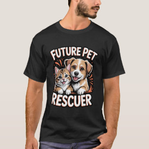 Zukünftiger Tierretter Süße Katze und Hund T-Shirt
