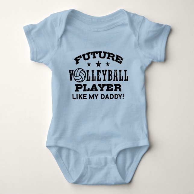 Zukünftiger Volleyball-Spieler wie mein Daddy Baby Baby Strampler (Vorderseite)