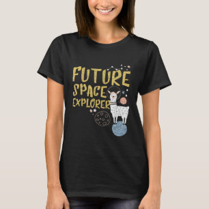 Zukünftiger Weltraumforscher Lama Astronaut Spaß N T-Shirt