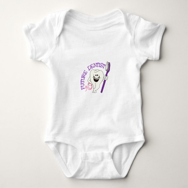 Zukünftiger Zahnarzt Baby Strampler (Vorderseite)