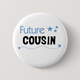 Zukünftiges Cousin-Blau Button