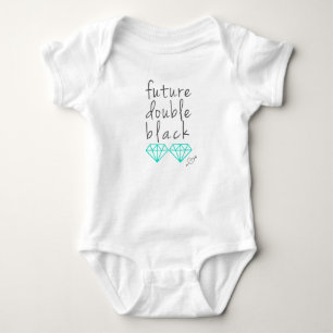 Zukünftiges doppeltes schwarzer Diamant-Shirt Baby Strampler