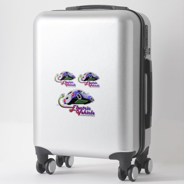 zukünftiges Elektrofahrzeug | 8"x 8"- glänzend tra Aufkleber (Koffer)