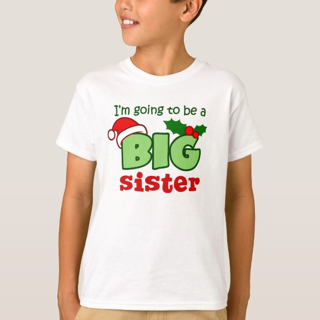 Zukünftiges große Schwester-Weihnachten T-Shirt (Vorderseite)