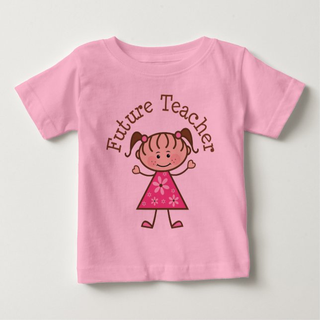 Zukünftiges Lehrer-Strichmännchen Baby T-shirt (Vorderseite)