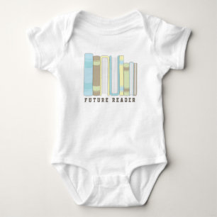 Zukünftiges Leser-Baby-Buch-Stapel-lustiges Shirt