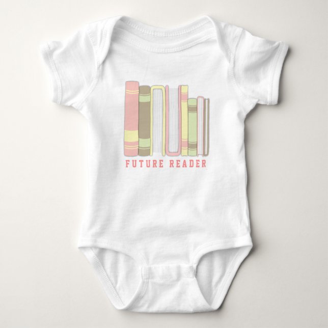 Zukünftiges Leser-Baby-Buch-Stapel-lustiges Shirt (Vorderseite)