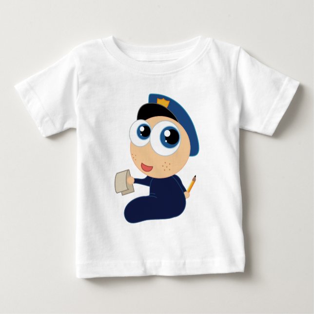 Zukünftiges Polizei-Offizier-Kleinkind scherzt T - Baby T-shirt (Vorderseite)