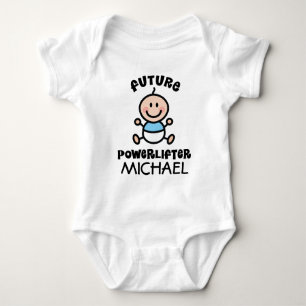 Zukünftiges Powerlifter personalisiertes Baby Strampler