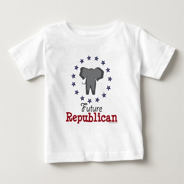 Zukünftiges republikanisches Elefant-Baby-T-Shirt Baby T-shirt (Vorderseite)