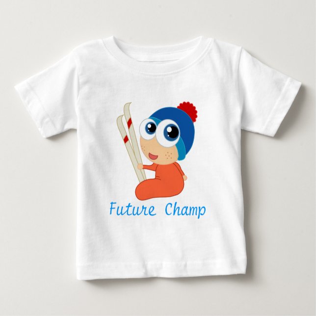 Zukünftiges Ski-Champions-Baby-T-Shirt Baby T-shirt (Vorderseite)