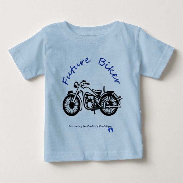 Zukunftsbiker Baby T-shirt (Vorderseite)