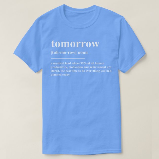 Zukunftsdefinition T-Shirt (Design vorne)