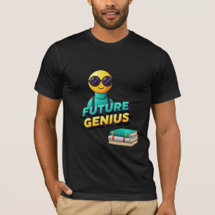 Zukunftsgenie - Smartes Schüler-Emoji mit Büchern T-Shirt