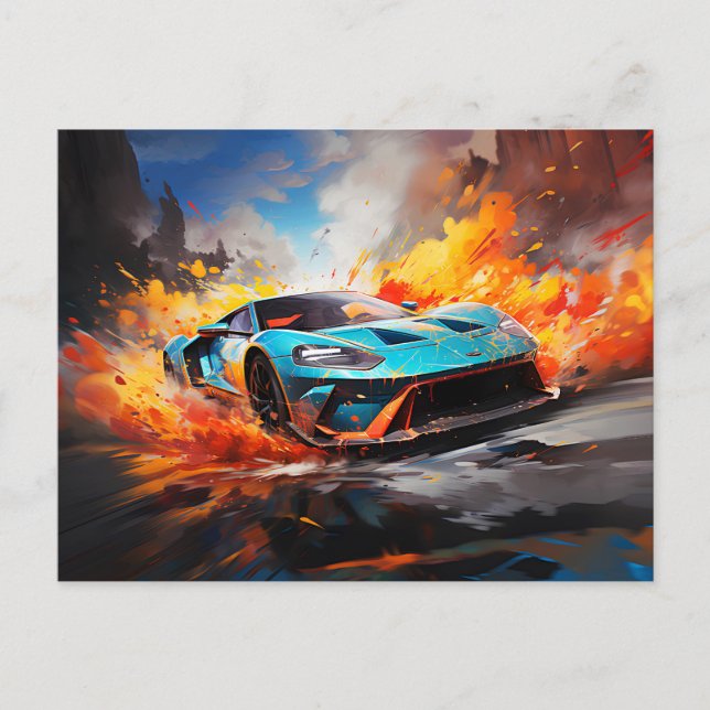 Zukunftsgeschwindigkeit Postkarte (Vorderseite)