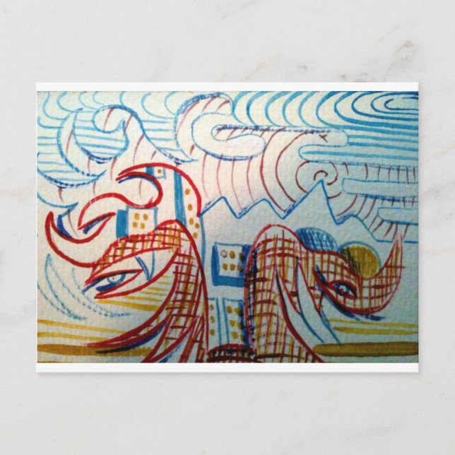 Zukunftsprimitiv Postkarte (Vorderseite)