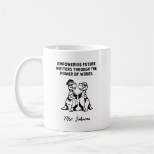 Zukunftsschriftsteller durch die Macht der Worte s Kaffeetasse