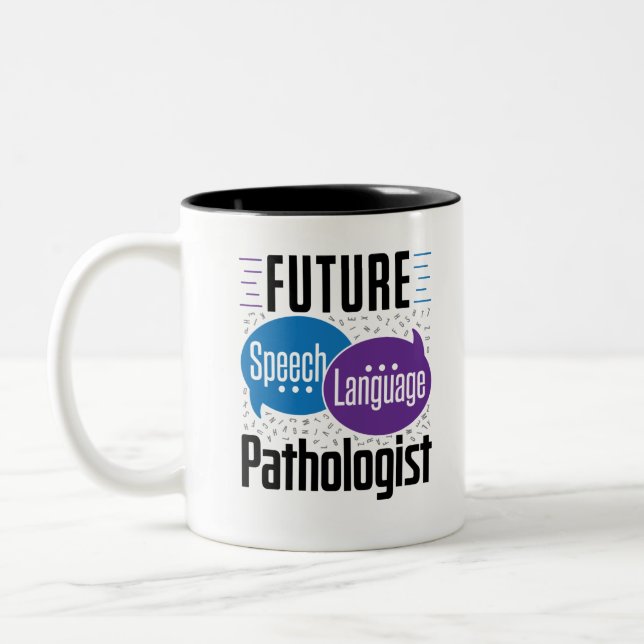 Zukunftssprachliche Pathologie SLP Zweifarbige Tasse (Links)