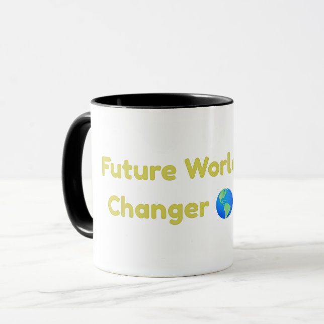 Zukunftsveränderer Inspirations-Kindertasse Tasse (Vorderseite Links)