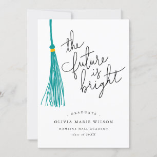 Zukunftsweisend Aquamariner Tassel-Abschluss Einladung