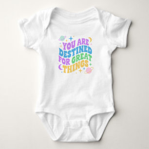 Zukunftsweisende Inspirationsbotschaft für kleine Baby Strampler