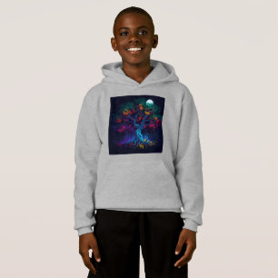 Zukunftsweisender digitaler Glühbaum Hoodie
