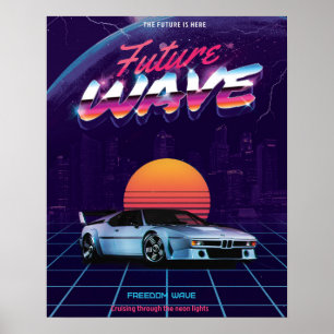 Zukunftswelle der Synthie Poster