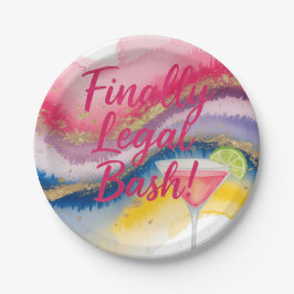 Zuletzt Recht 21. Glitzer Wasserfarbe Geburtstag Pappteller