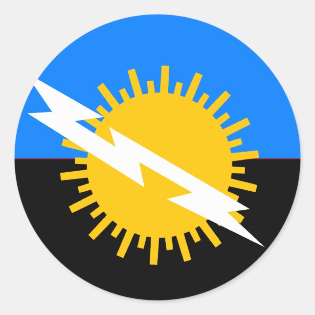 Zulia, Fahne Venezuela Runder Aufkleber (Vorderseite)