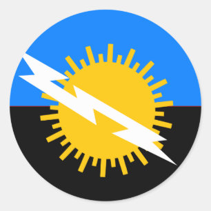 Zulia, Venezuela-Flagge Runder Aufkleber