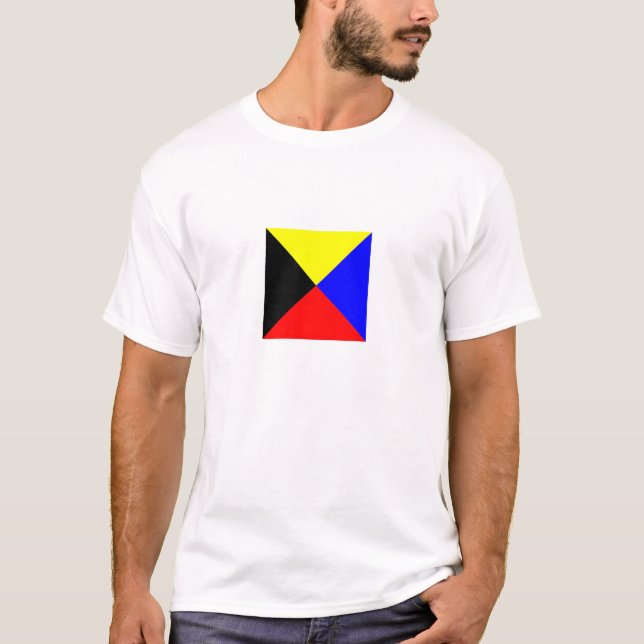 Zulu Flag Licht gefärbtes Shirt (Vorderseite)