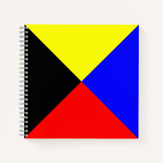 Zulu ICS Seefunkflagge Spiralblock Notizbuch