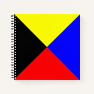 Zulu ICS Seesignalflagge Notizbuch
