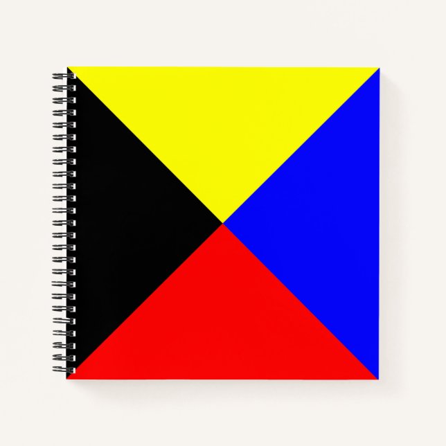 Zulu ICS Seesignalflagge Notizbuch (Vorderseite)