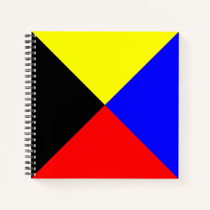 Zulu ICS Seesignalflagge Spiralblock Notizbuch