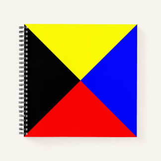 Zulu ICS Seesignalflagge Spiralblock Notizbuch