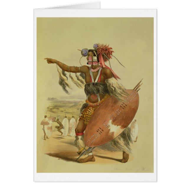 Zulu-Krieger, Utimuni, Neffe von Chaka das späte (Vorne)