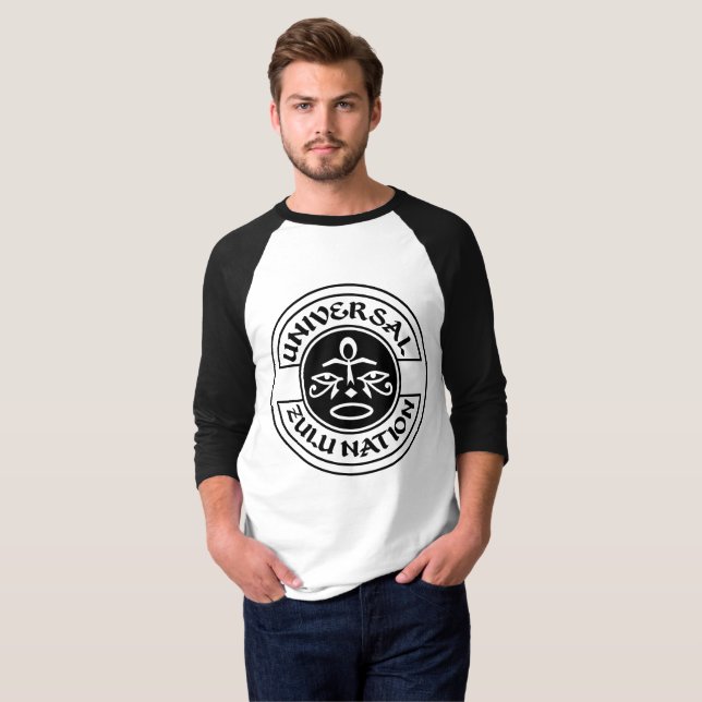 Zulu-Nationraglan-T - Shirt der Männer (Vorne ganz)