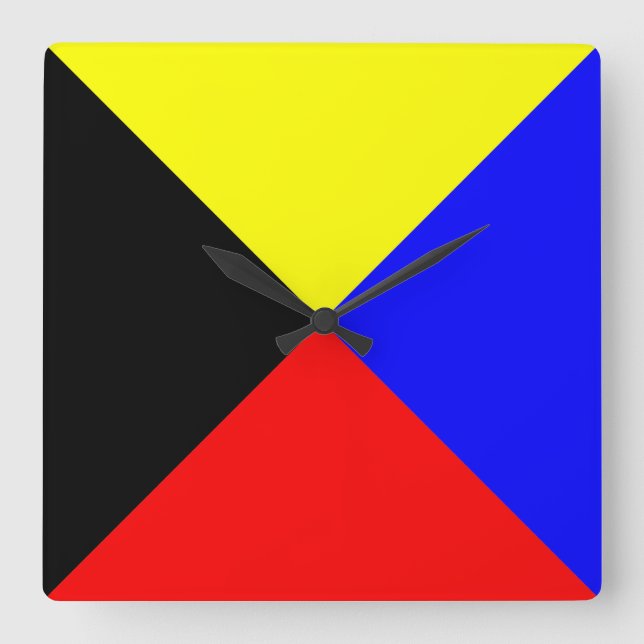 ZULU QUADRATISCHE WANDUHR (Vorderseite)