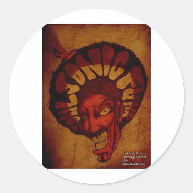 Zulu seelonischer Funk Runder Aufkleber (Vorderseite)