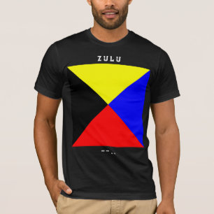 Zulu-Signalflagge Morse-Code Nautisches Design T-Shirt