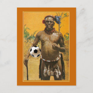 Zulu Warrior Chiefs Fußball-Liebe Postkarte