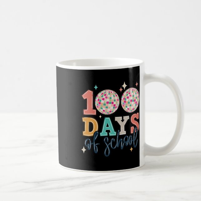 Zum 100. Schullehrer Groovy Disco Bal Kaffeetasse (Rechts)
